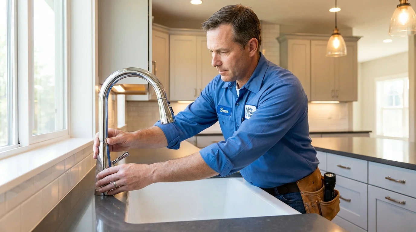 Kitchen faucet installation by Johns Plumbing LLC in Elmwood Park